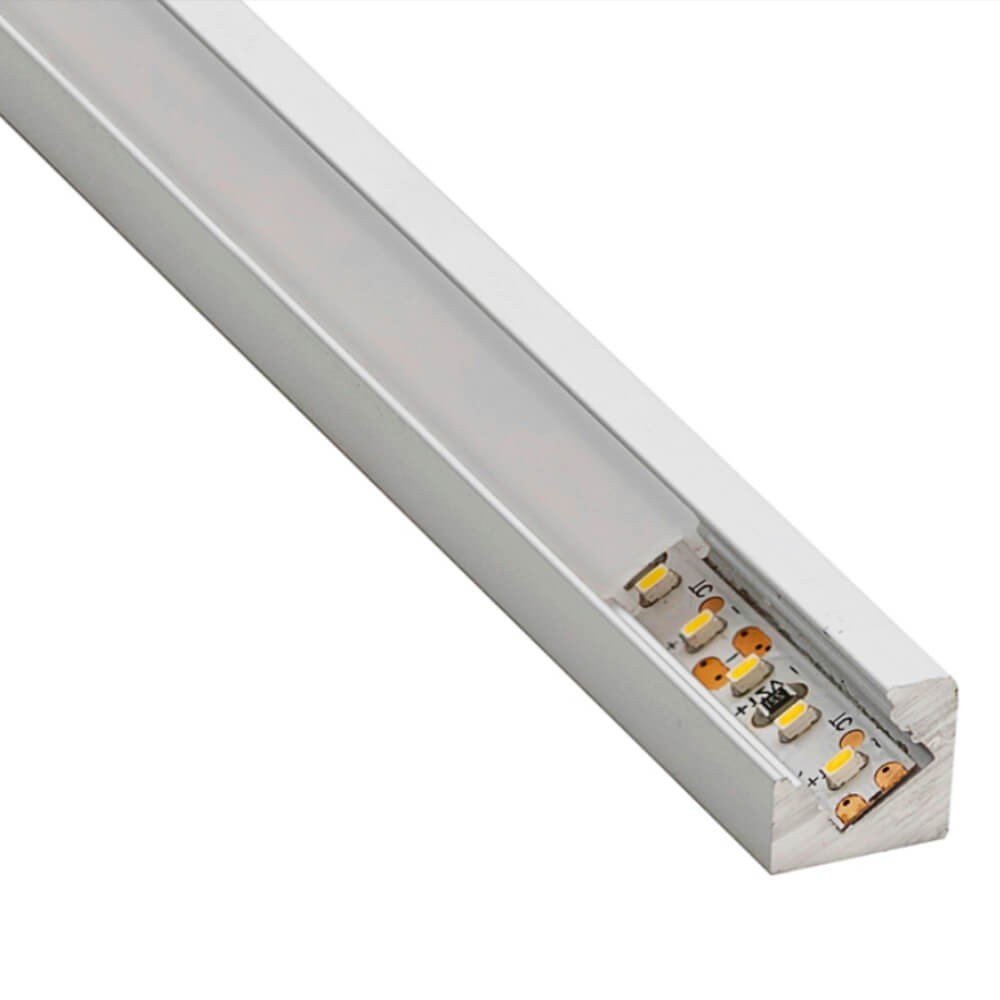 Barra Lineal LED Integrado - Superficie - TEXAS PLATA -24V- 0,5m - 1m - 1,5m - 2m