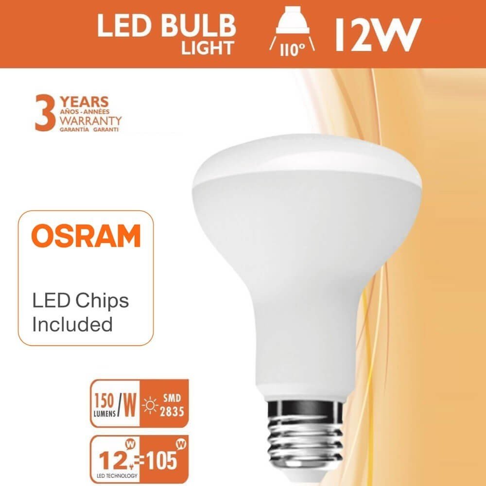 Bombilla LED 12W E27 R80 180º - OSRAM CHIP DURIS E 2835