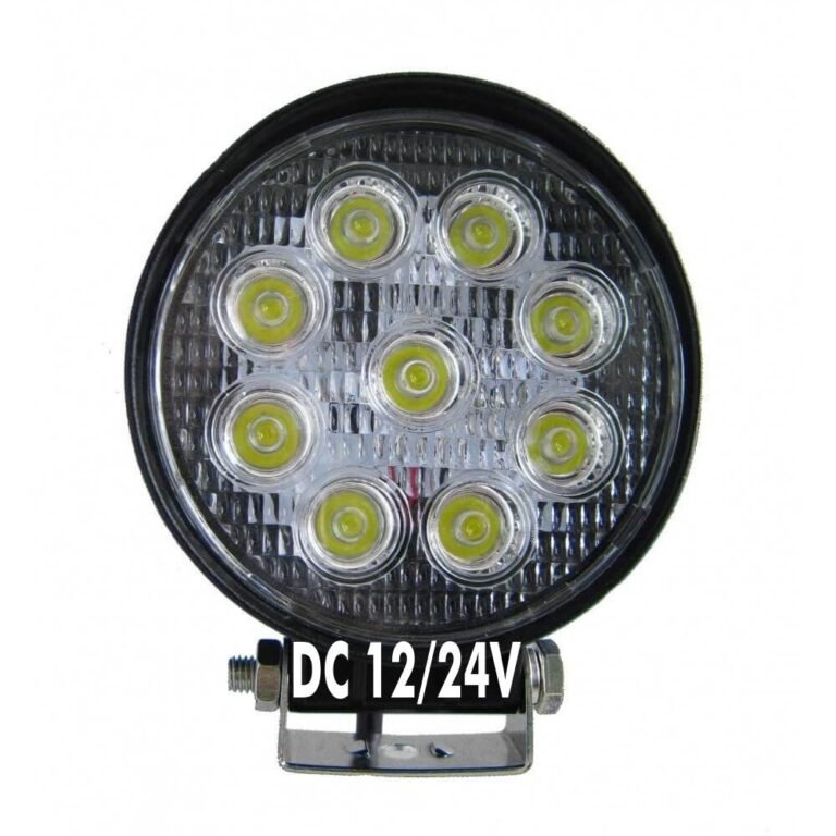 Foco Proyector LED 27W Circular DC 12/24V - Solar -Vehículo - Náutica - IP67