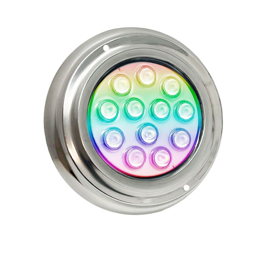 Lámpara LED RGB Sumergible 36W - DC12V - IP68 - Acero Inoxidable 316