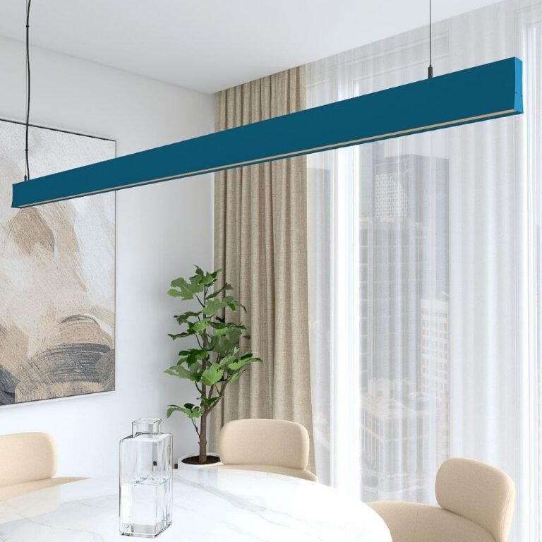 L&aacute;mpara Lineal Colgante LED - LOLA Azul Azur - 0.5m - 1m - 1,5m - 2m