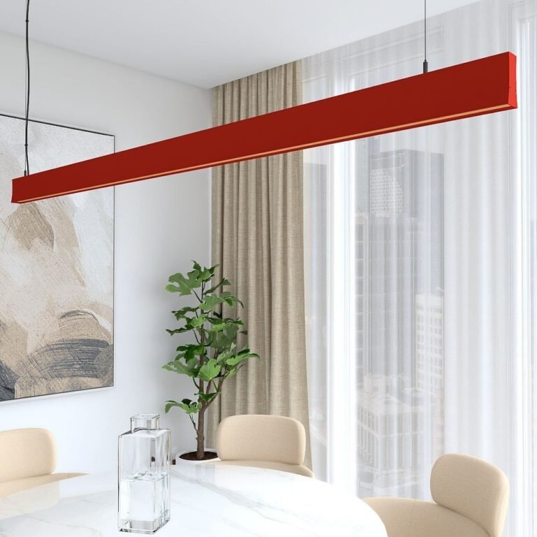 L&aacute;mpara Lineal Colgante LED - LOLA Rojo tomate - 0.5m - 1m - 1,5m - 2m