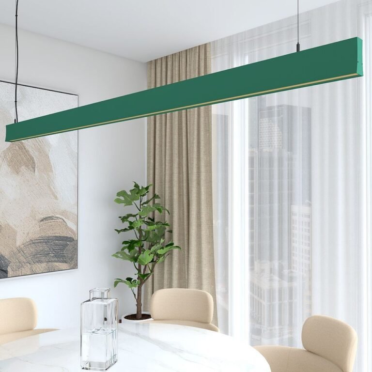 L&aacute;mpara Lineal Colgante LED - LOLA Verde patina - 0.5m - 1m - 1,5m - 2m