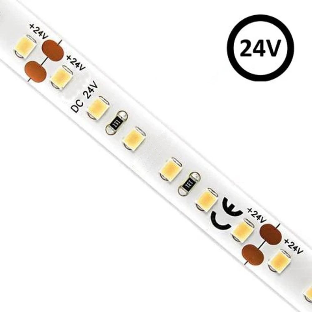 Tira LED 24V | 120xLED/m | 5m | SMD2835 | 1100Lm | 12W/M | IP20