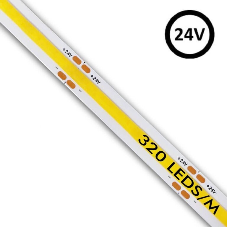Tira LED COB 24V | 320 LED/m | 5m | FLIP CHIP | 1200Lm |12W/M | CRI90 | IP20