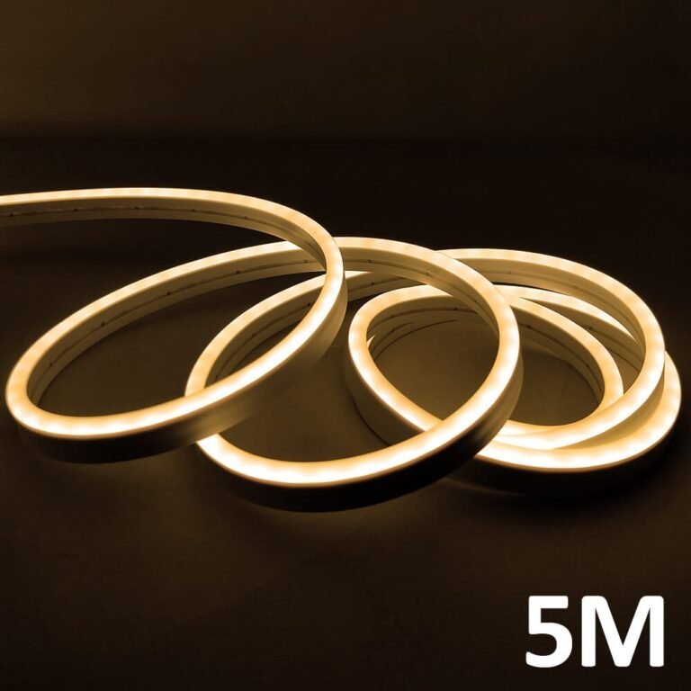 Neón LED - 5 metros - Blanco Cálido - 3000K - LED 6mm- 12V - Corte 2,5cm
