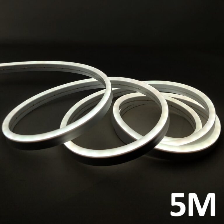 Neón LED - 5 metros - Blanco Neutro - 4000K - LED 6mm- 12V - Corte 2,5cm
