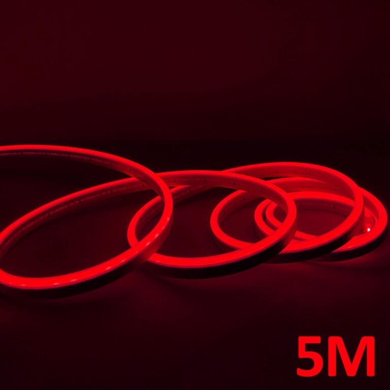 Neón LED - 5 metros - ROJO - LED 6mm- 12V - Corte 2,5cm