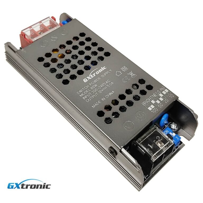 Fuente Alimentaci&oacute;n 12V 60W 5A - Aluminio IP20 - GXtronic