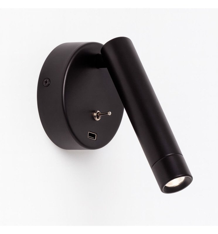 Aplique de Pared LED 2.5W Orientable | Luz de Lectura | Puerto USB