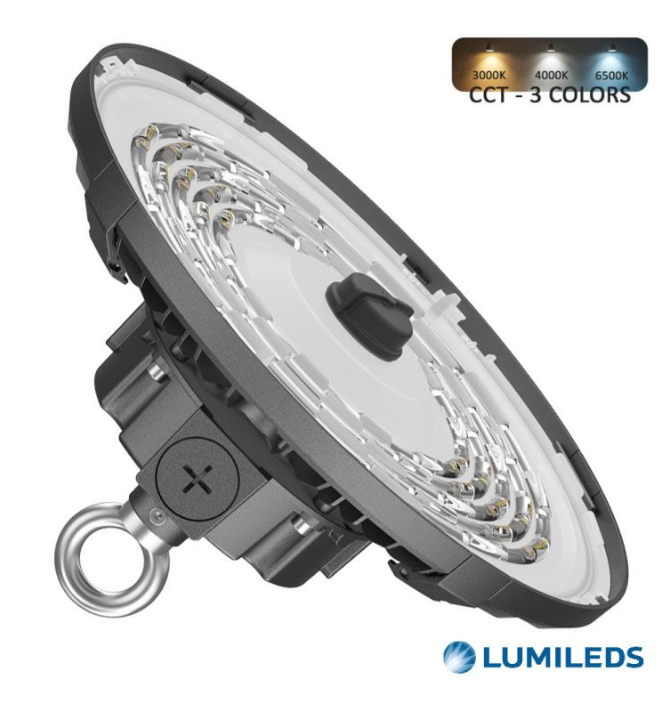 Campana Industrial LED 200W | UFO FRANCE 3CCT | SMD2835 Lumileds 200Lm/W | Zhaga Plug And Play | Sosen Dimable 1-10V | 60º-90º
